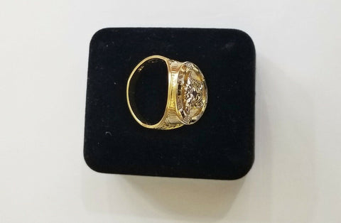 Real 10K Yellow Gold Ring Head Pinky Casual size 9 Mens Ring