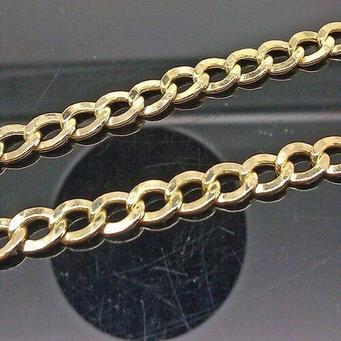 Real 10K Yellow Gold Cuban curb Link Bracelet 5mm 8 Inch Rope Franco Unisex