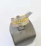 Real 10k Yellow Gold Diamond Mens Ring Band Wedding Genuine Natural