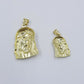 REAL 10k Yellow Gold Jesus Head Charm Rope Chain Pendant SET 18" 20" 22" 24" 26"