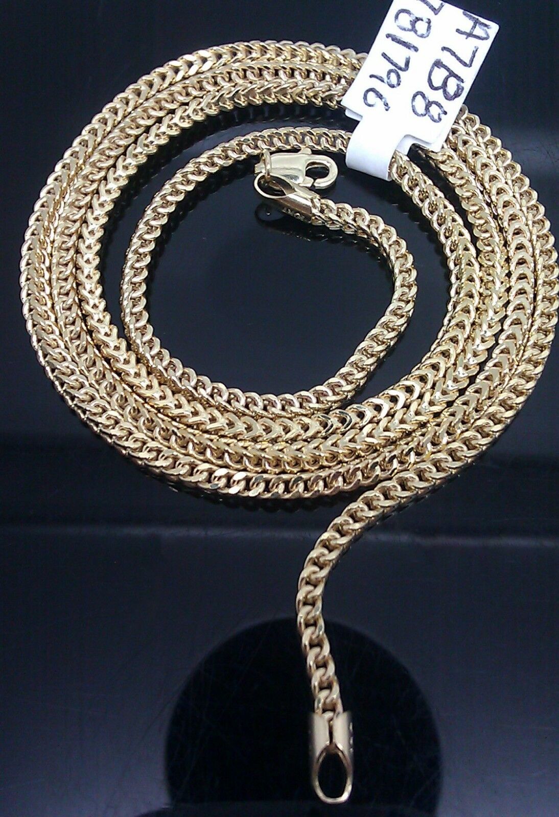 Real 10k Yellow Gold Necklace Franco Box Chain 16 18 20 22 24 26 Inch Men Women