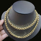Real 10k Gold Byzantine Chain Necklace 8mm 28" Inch Box.