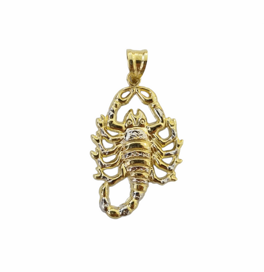 10K Yellow Gold Scorpion Charm Pendant Zodiac Sign Real 10kt