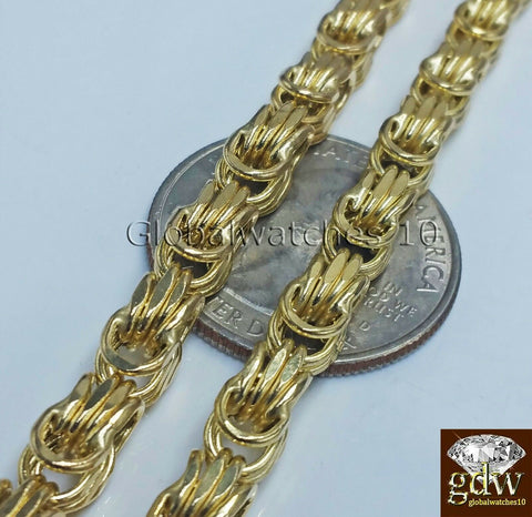 Real 10k Yellow Gold Men's 30", 28", 26" Byzantine Chain and 9 Inches Bracelet.