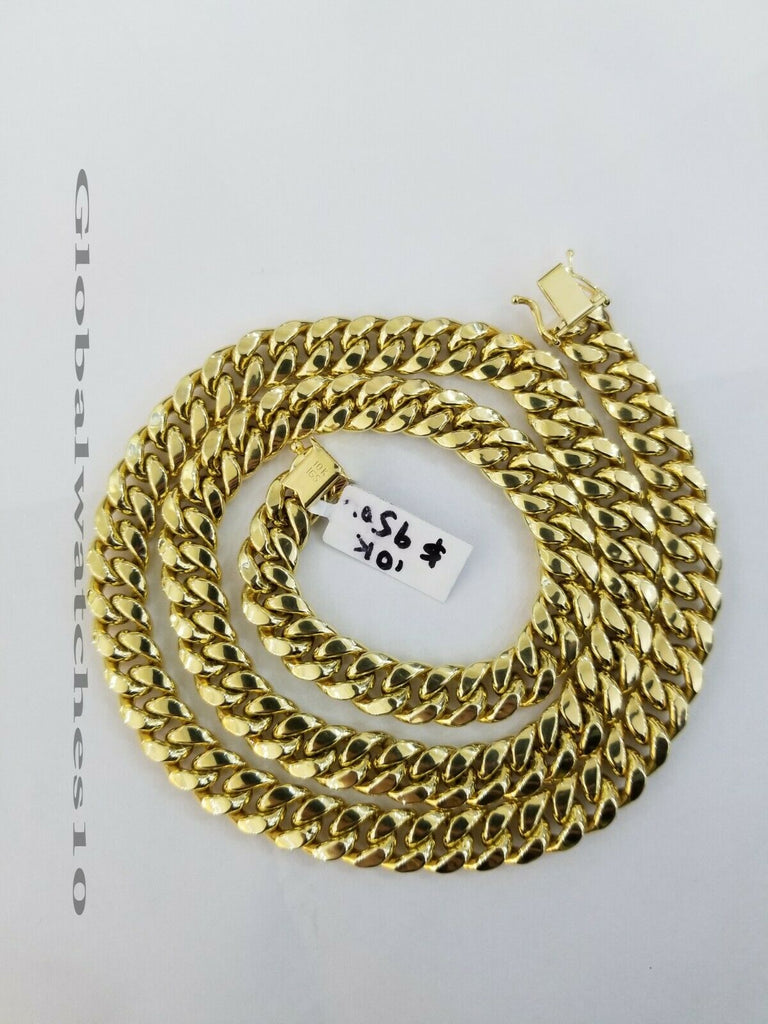 10K Yellow Gold Rope Bracelet 7 7.5 8 8.5 9 Men Women 3mm- 8mm Real 10 KT 5 mm / 7 ( for Ladies)