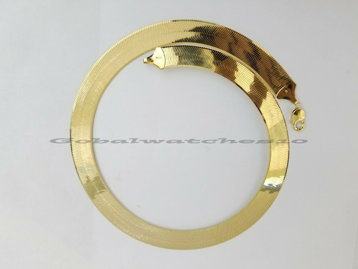 Solid 10K Gold 5mm-15mm Herringbone Necklace Bracelet 16-24" Chain Yellow Gold