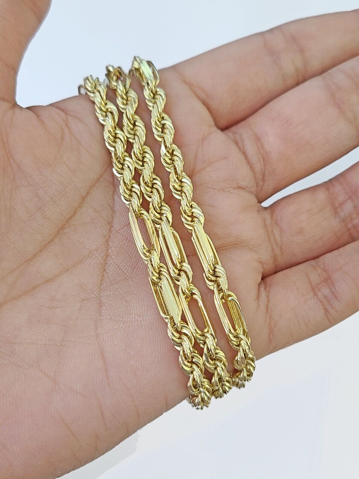 10k Solid Yellow Gold Milano Rope chain 4mm 26Inches Genuine Necklace