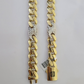 10K Yellow Gold 12mm Miami Cuban Mariner Link Chain Necklace 24" Inch Real 10Kt