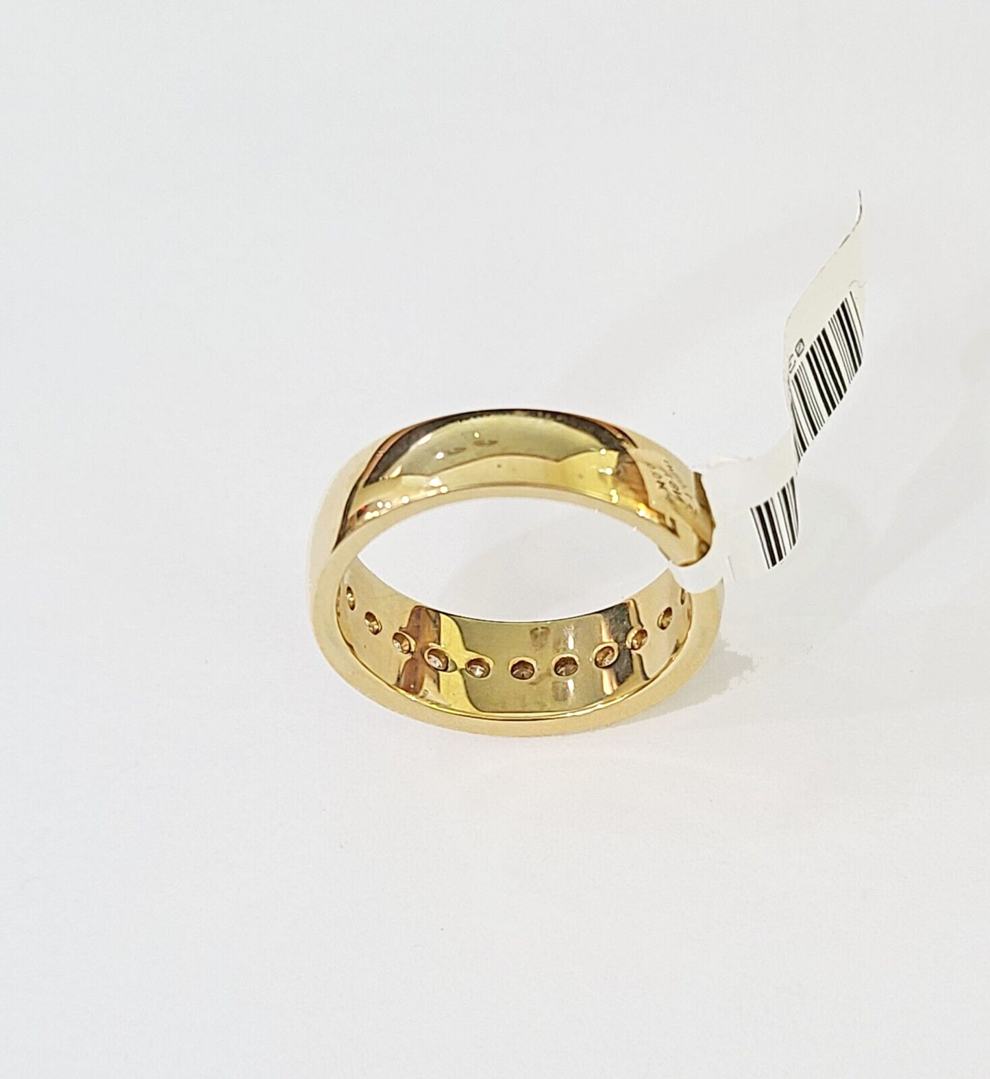 Real 14k Yellow Gold Diamond Mens Ring Band Wedding Genuine Natural