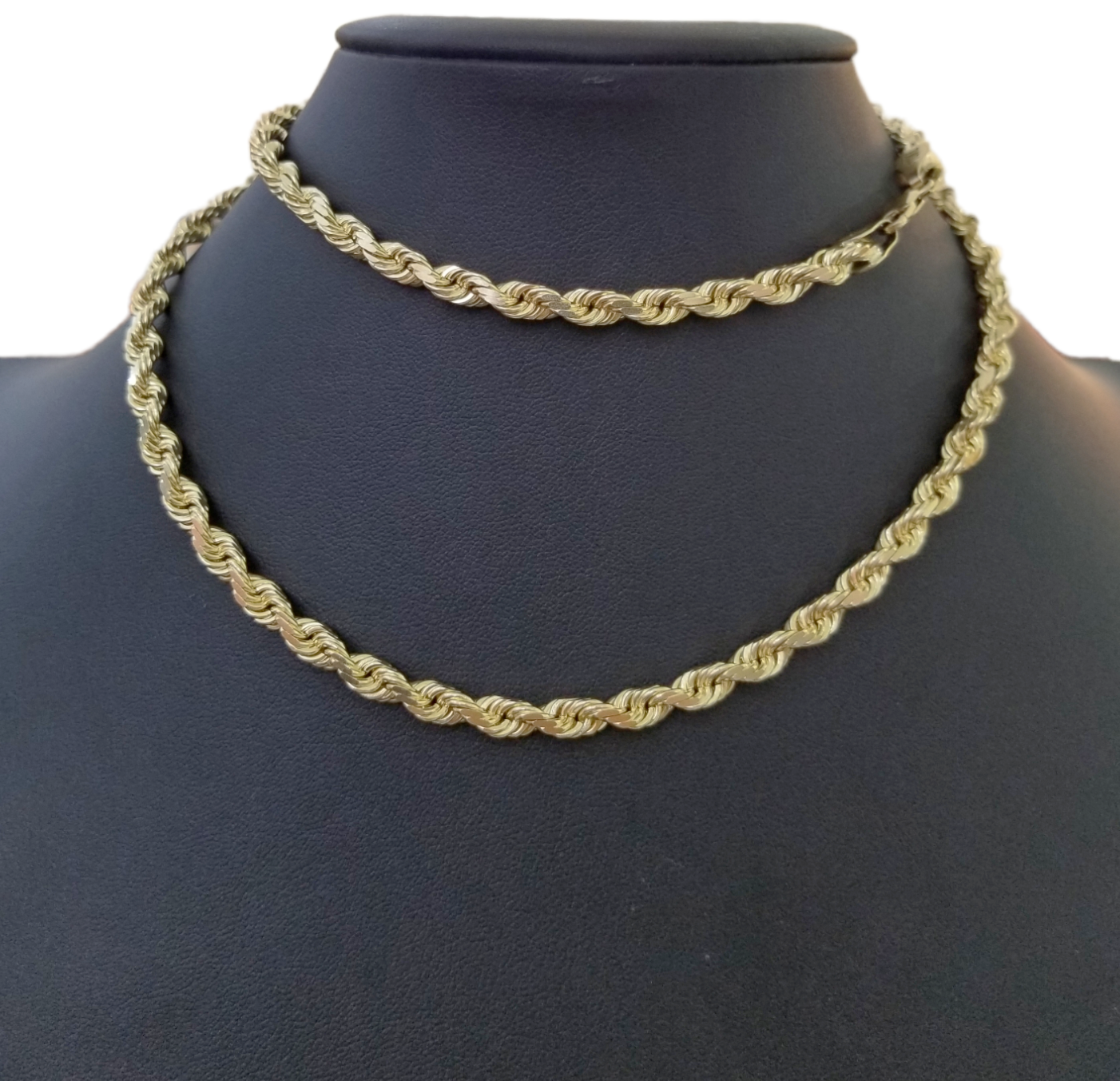 10k Real Gold SOLID Rope Chain 7mm 22 Inch On Sale Free Shipping Priority