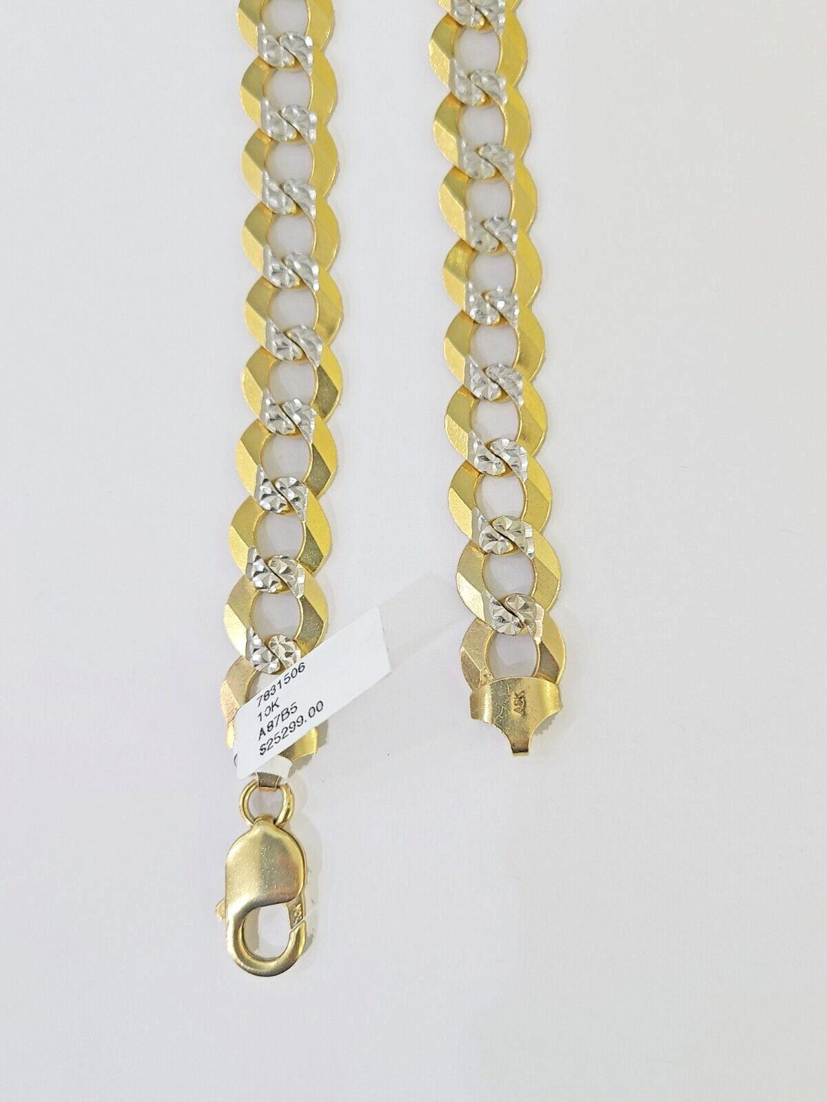 Real 10k Yellow Gold Cuban Curb Link Chain 12mm 28" Gold Diamond cut