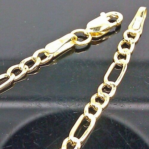 10K Pure Shiny Yellow Gold Thick Link Chain Name Engraving Baby Bracelet 1.6 gm