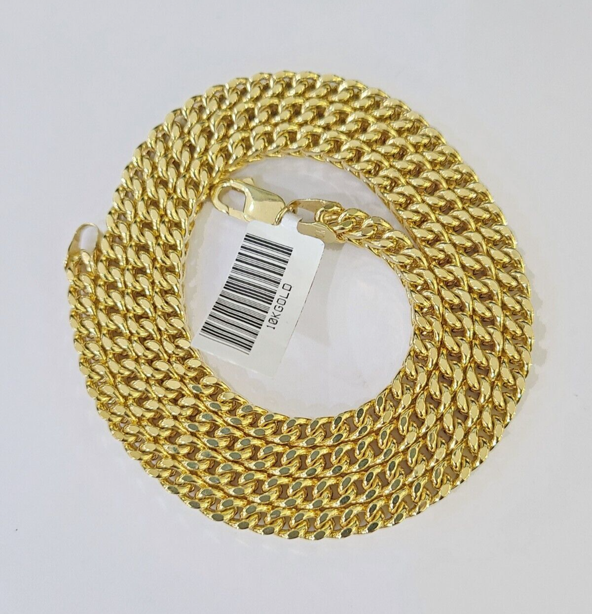 Real 10k Franco Yellow gold Chain 4mm 24inch necklace lobster lock 10kt