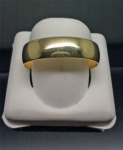 Real 10k Solid Gold Band Ring 6mm Plain Size 12 Wedding Engagement