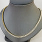 10k Real Yellow Gold Real Diamond Tennis Chain Necklace 2.57CT 22" Inch