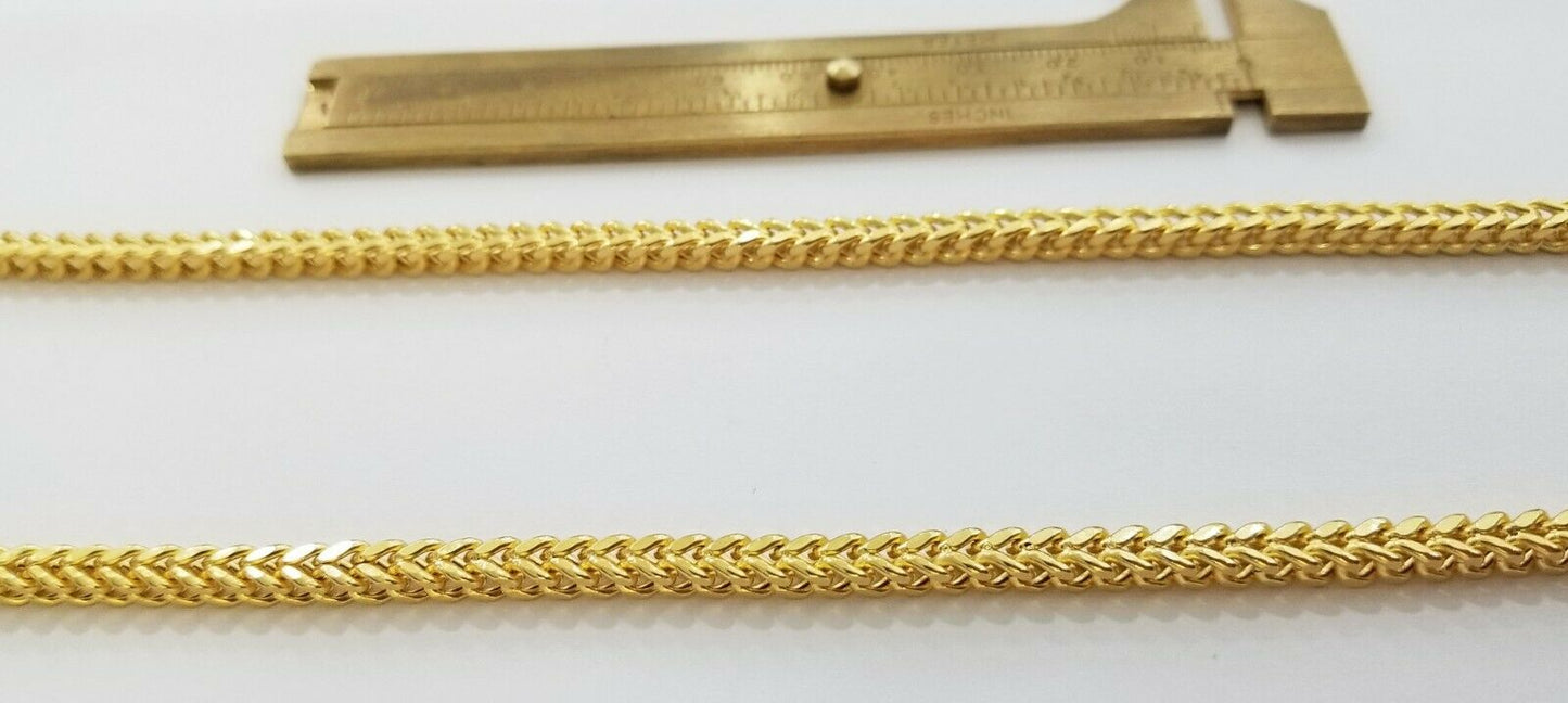 Real 10k Franco Yellow Gold Chain Necklace 4mm 26"