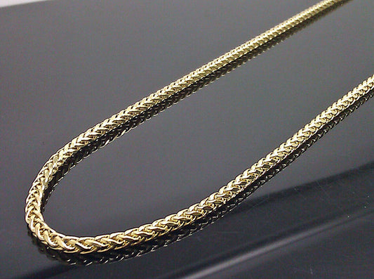 Real 10K Yellow Gold Palm Chain Necklace 3mm 20" Inches , 10kt gold, men's Women