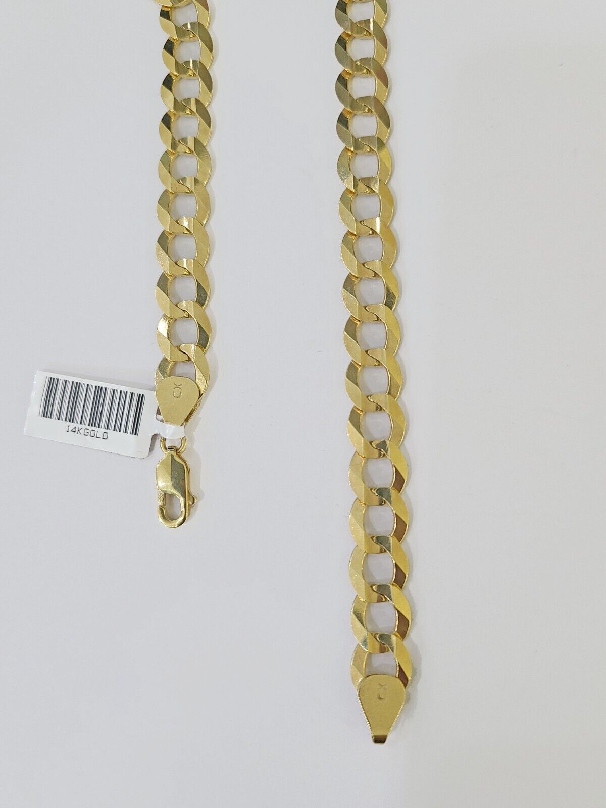 14k Gold Cuban Curb Link chain 9mm Solid 24 Inch Real Yellow Gold