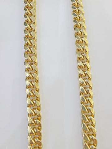 Real 14k Gold Miami Cuban Link Chain Necklace 10mm 20 inches Box lock 14kt