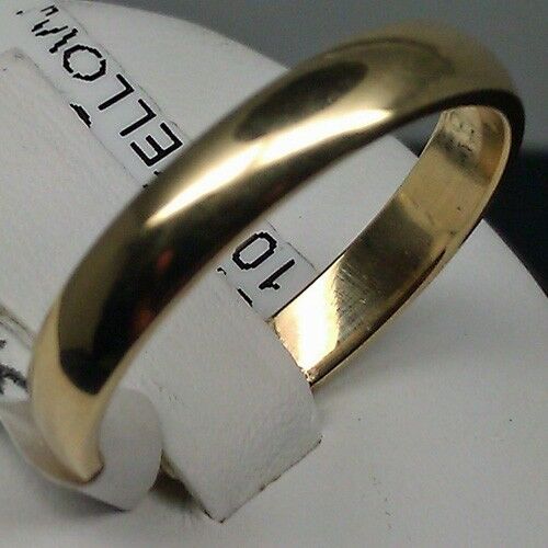 Real 10k Yellow Gold Plain band Ring 3mm Wedding engagement Ring Size 10