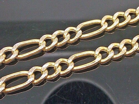 10k Gold Links Diamond Cut Chain Necklace 24" 5mm 10kt Yellow Gold Strong Chain