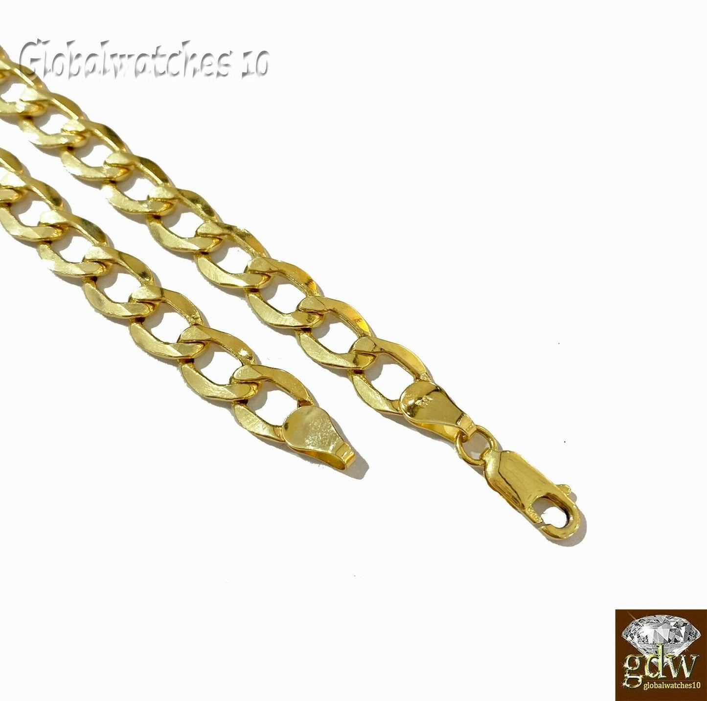 REAL 14k Men Gold Cuban Link Bracelet 9 inch 8mm Strong Link Miami Cuban