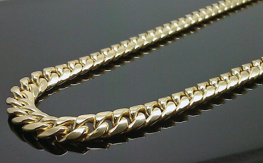 Gold Chain Men 10k Real Gold Miami Cuban Link 7mm 18 Inch REAL GOLD Choker
