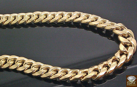 Men Women REAL 10k Gold Cuban link chain Necklace 8 mm 20" Inch Box Clasp