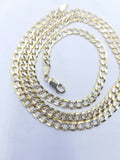 10K Yellow Gold 5mm Cuban Curb Link chain Necklace 18"-26" Diamond Cut Real