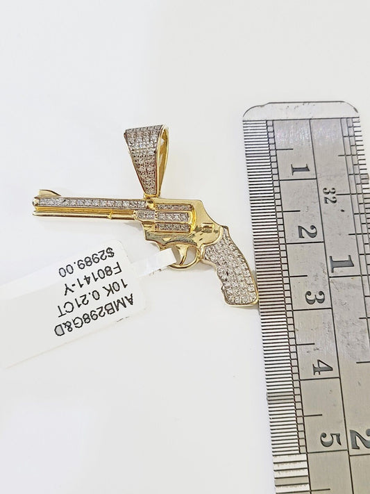 Best 10K Military Gun Pendant/Charm Made With Yellow Gold and Diamonds