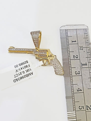 Best 10K Military Gun Pendant/Charm Made With Yellow Gold and Diamonds