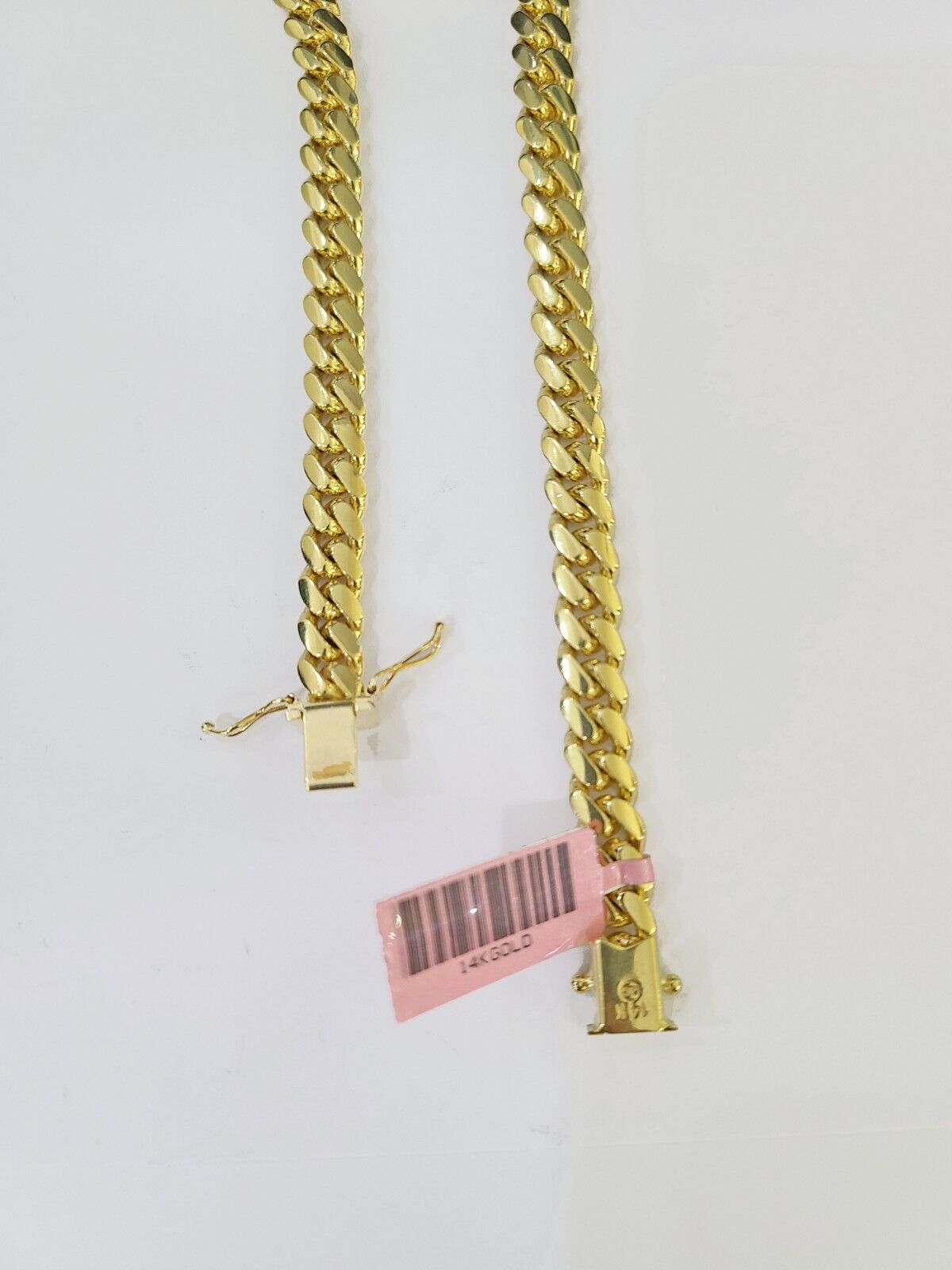 14k Gold Miami Cuban Link Chain Necklace 7mm 22" Box Lock REAL Genuine