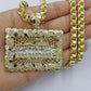 10k Real Yellow Gold Last supper pendant Charm Byzantine 28"Chain Mens Necklace