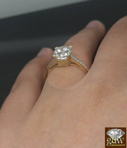 Real 10k Yellow Gold Ladies Engagement Wedding Anniversary Ring Promise Women
