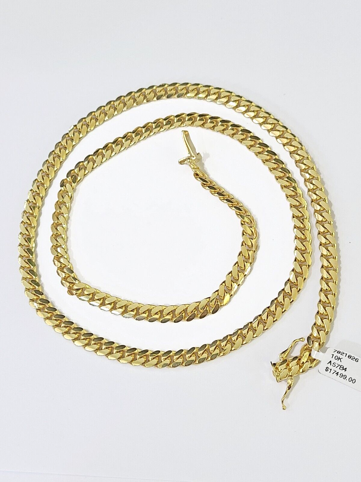 10K Yellow Gold Miami Cuban Link Chain SOLID Real 5mm