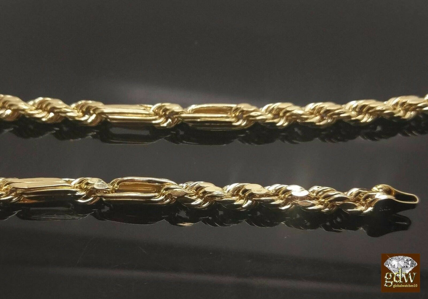 Real 10k Yellow Gold Milano Rope Chain Necklace 6mm 22" 24" 26" 28" 30"