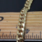 REAL 10k Gold Miami Cuban Chain 7mm 17" Inch Necklace Box Lock Choker Women Men