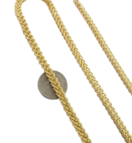10k Yellow Gold Franco Chain 22 24 26 28" Inch Real Gold 5mm Necklace