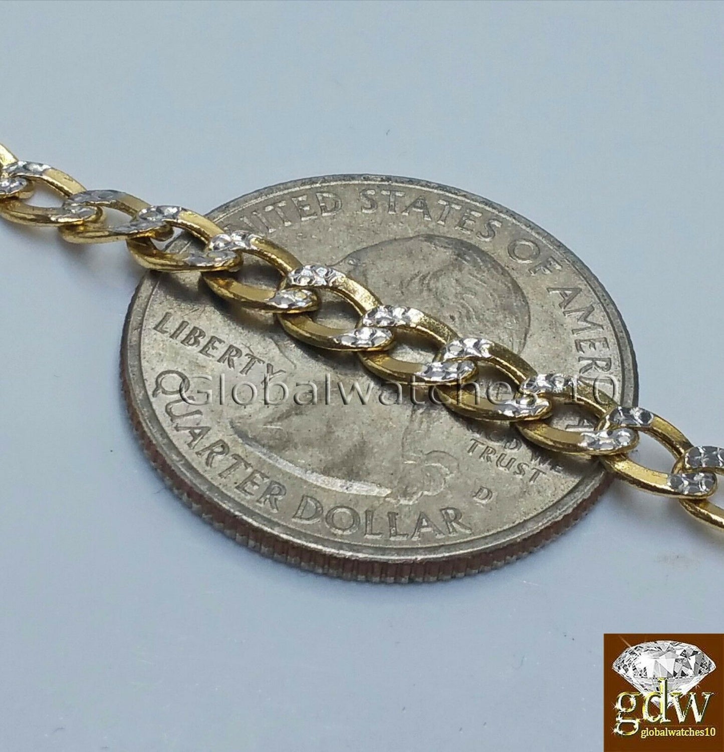 Real 10k Yellow Gold Miami Cuban Diamond Cut Chain in Various Length 18-24 Inch.