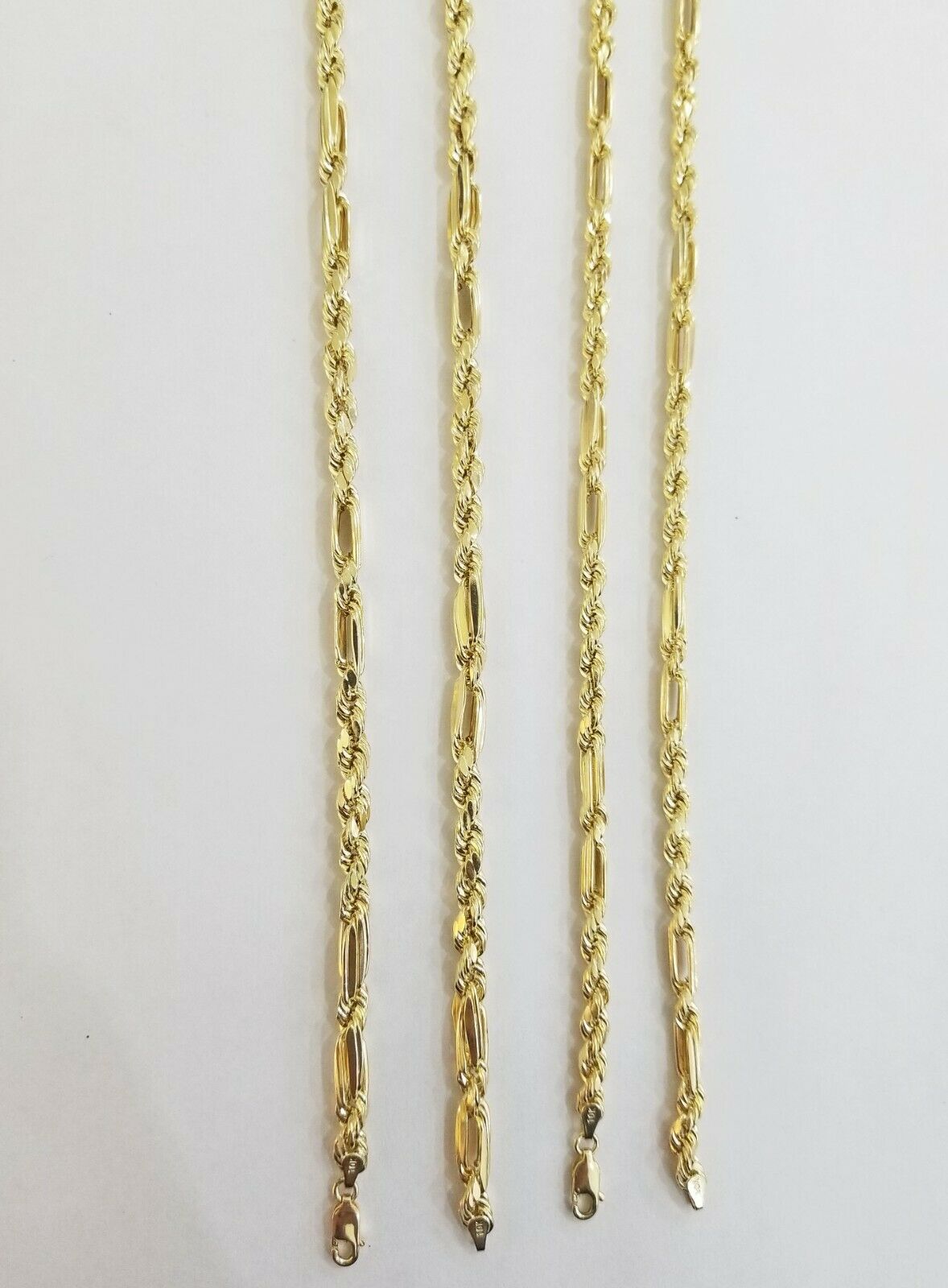 10k REAL Yellow Gold Milano Rope chain 22inch Gold necklace Men Women 4mm 10kt