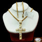 Real 10k Gold Franco chain 18" 10k GOLD cross pendant Set REAL
