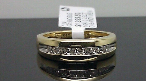 Real 1/4 CT Diamond Real 10k Gold Wedding Engagement Ring Band Channel Set , 10