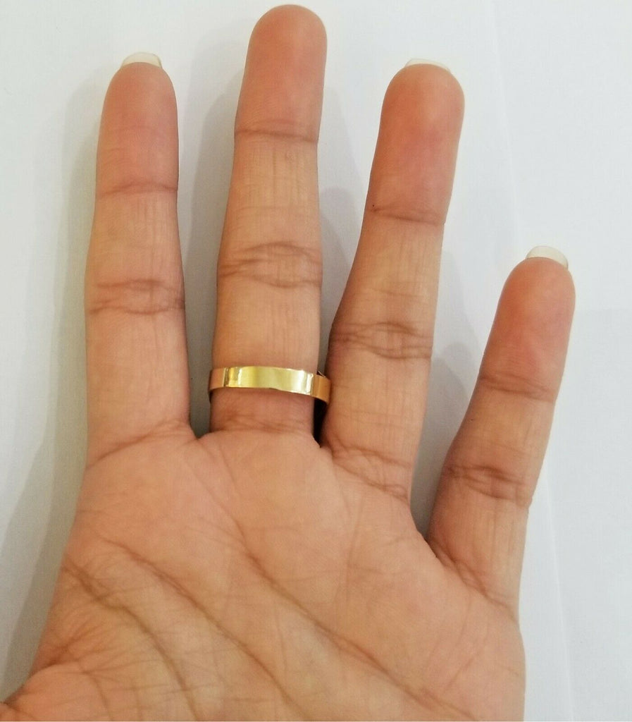 Round Emerald 5 Stone Men Wedding Ring 3/8 ctw in 14K Rose Gold | Amazon.com