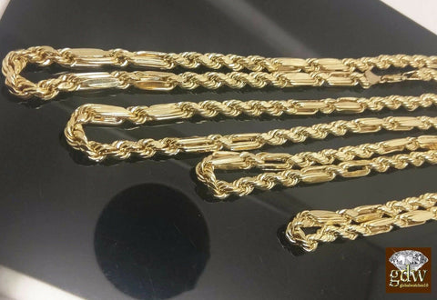 Real 10k Yellow Gold Milano Rope Chain Necklace 5mm 22" 24" 26" 28" 30"