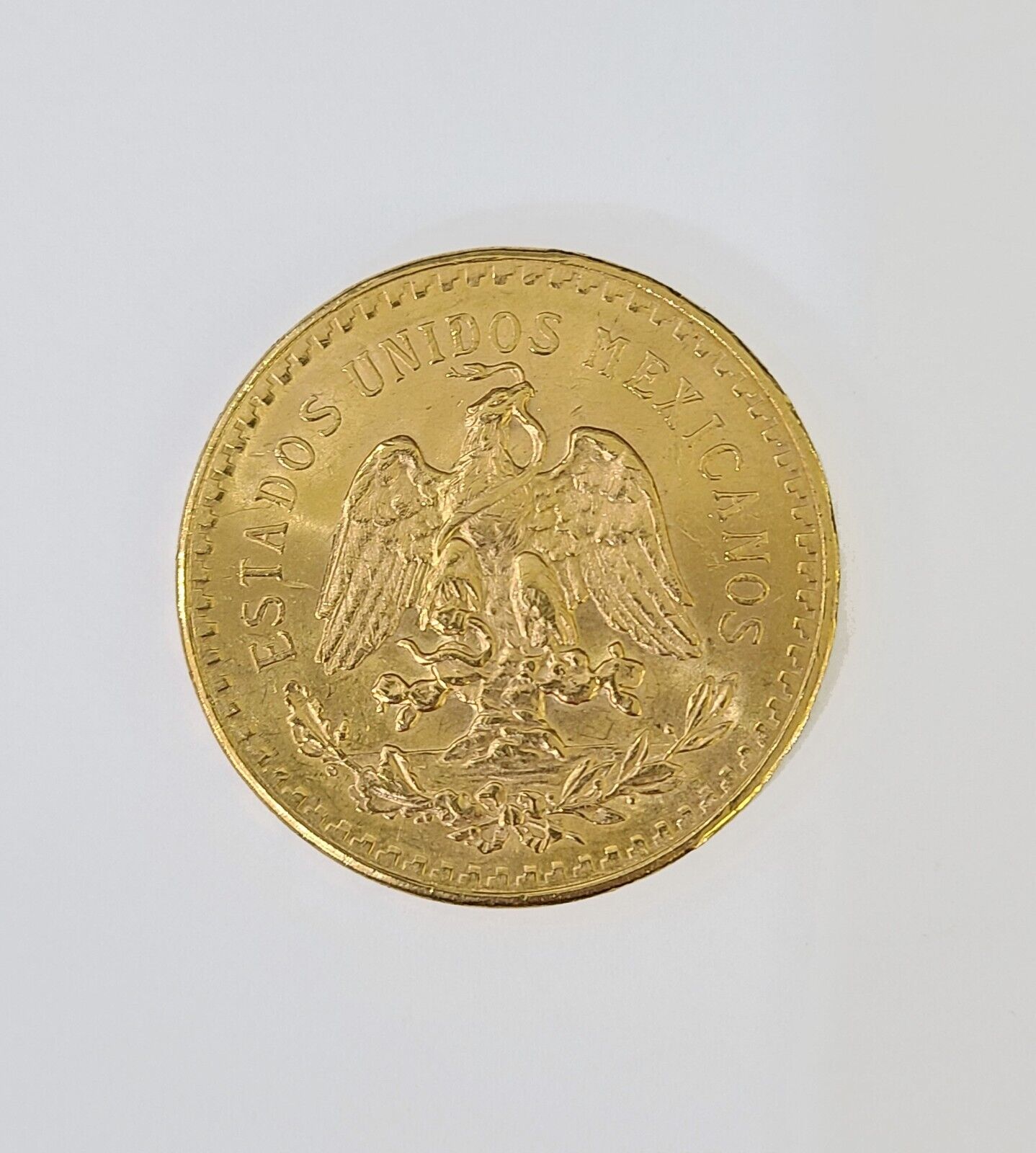 22k Centenario Coin Copy in Solid Yellow Gold 50 Pesos 1947 Mexico/Mexican Coin