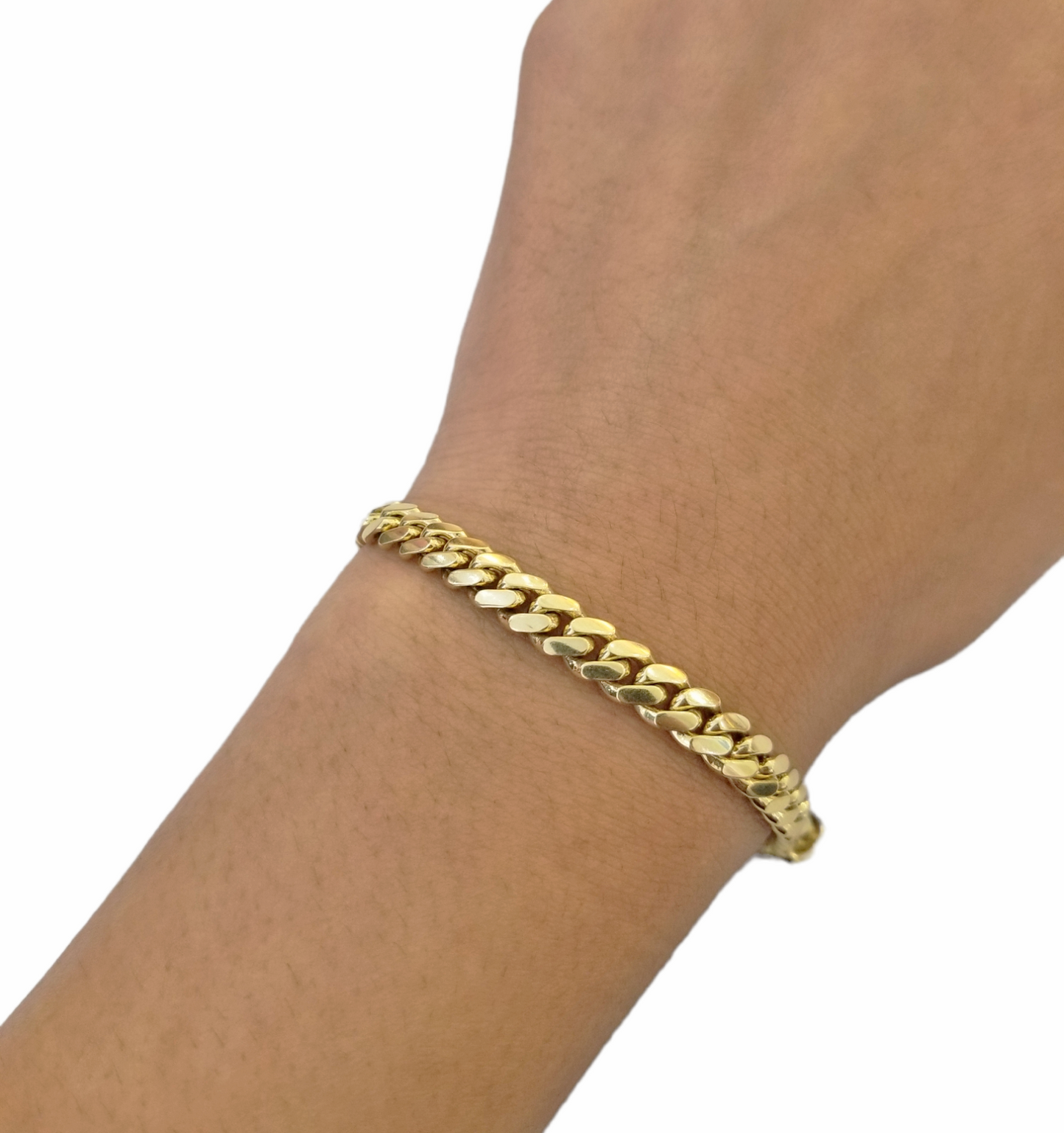 10k Solid Yellow Miami Cuban Link Bracelet 6mm 9" Inch Real 10Kt