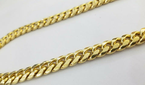 26" inch Real 14K Yellow Gold miami cuban chain 11mm Necklace Lobster lock ,14kt