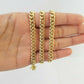 Real 14K Yellow Gold Miami Cuban Link Necklace Chain 6mm box Lock,14kt Gold