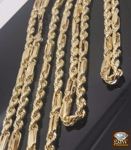 Real 10k Yellow Gold Milano Rope Chain Necklace 5mm 22 inch Free Shipping Sale