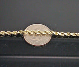 10K Gold Chain 2.5mm Rope inch 16" 18" 20" 22" 24" 26" inch